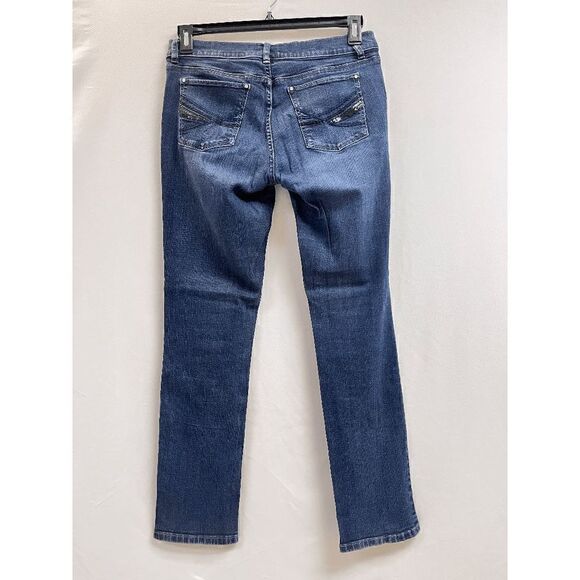 White House Black Market Womens Low rise Slim Leg Jeans Medium wash Sz 8R - Picture 6 of 8